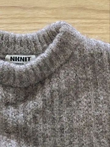 NKNIT 리브 긴팔 니트 야크 빅 니트