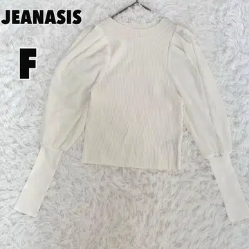 JEANASIS 지나시스 튤 도킹 파워숄더 풀오버