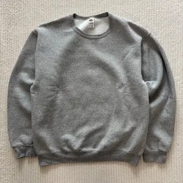 00s~ 프룻 오브 더 룸 크루넥 맨투맨 무지 그레이 M