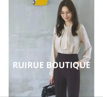 RUIRUE BOUTIQUE 프론트 턱 보타이 블라우스