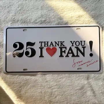 [ 새상품 미사용 ] 아무로 나미에 25th I FAN 번호판