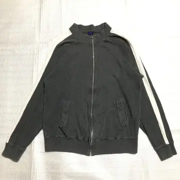 BEAMS 빔즈 y2k 와플 트랙 자켓 M 그레이 블루종