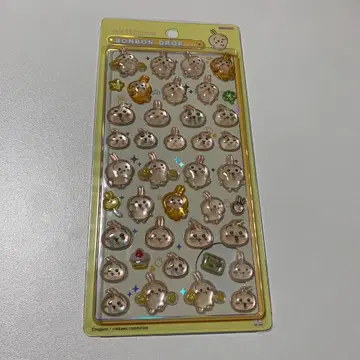 [ 익명 배송 ] 치이카와 (먼작귀) 모자 꽁지 드롭 씰 토끼