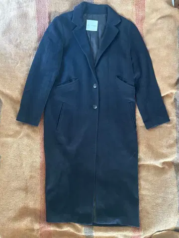 CINOH 네이비 체스터 코트 캐시미어 100% 두지엠 클라세