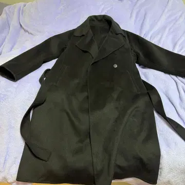 유니클로 블랙 롱 코트 S