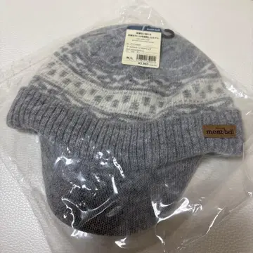 새상품 미사용 mont-bell 울 자카드 빌캡 M/L 그레이
