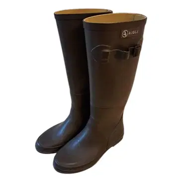 AIGLE 에이글 러버 레인부츠 롱 38 24~24.5 브라운
