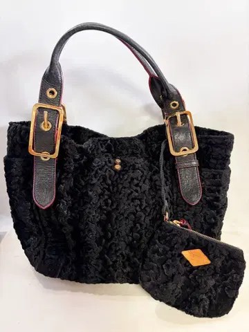 MZ WALLACE 벨로아 토트백 파우치 포함 블랙 MZ