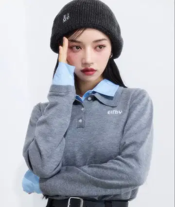 eimy istoire 더블 컬러 디자인 니트 에이미 이스트 월