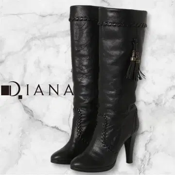 DIANA 블랙 롱 부츠 태슬 포함