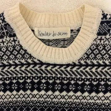 bulle de savon 노르딕 스웨터 블루 뷔르데사봉