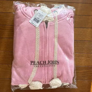 PEACH JOHN 안감 플리스 후드티 L 헤더 핑크 미사용 새상품