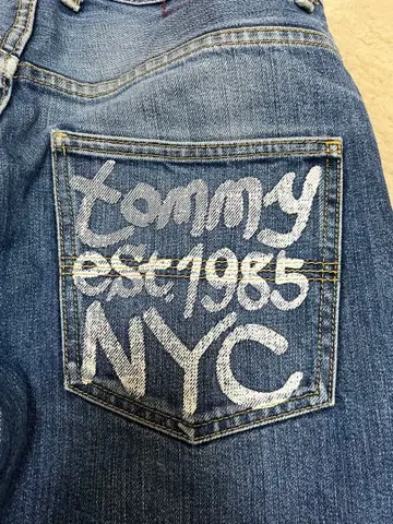 Tommy 블루 데님 스트레이트 M 사이즈