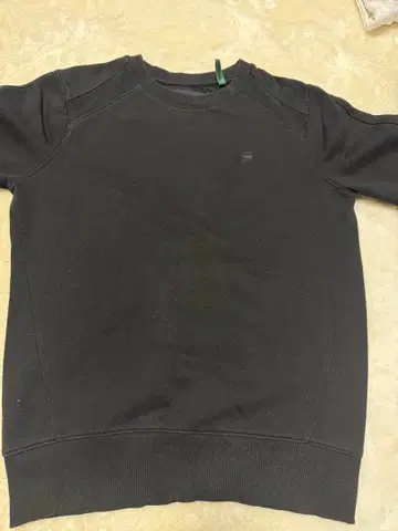 G-STAR RAW 블랙 크루넥 트레이닝복