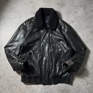 [ 90s ] G-1 A-2 플라이트 가죽 자켓 무스탕 옷깃 보아