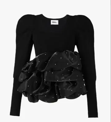 BIBIY AMELIE PEPURAMU KNIT 블랙