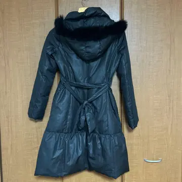 앙 레클 en recre 롱 다운 플레어 A라인 퍼 코트