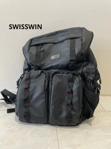 SWISSWIN 스위스윈 블랙 백팩 남성용 가방