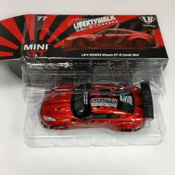 MINIGT 77 LBWK 닛산 GT-R R35 캔디 레드