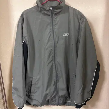 Reebok XL 나일론 자켓 그레이/블랙
