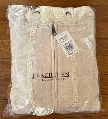 PEACH JOHN 기모 후드티 L 베이지 미개봉
