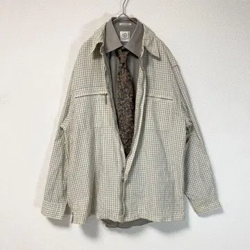 넥타이 셔츠 블루종 3종 세트 스윙탑 아이보리 그레이지 구제 의류