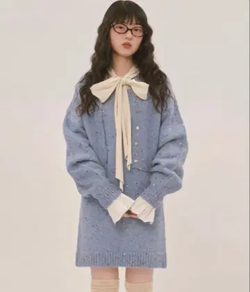 loin nuit 로완뉴이 스팽글 니트 셋업