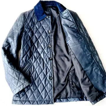 TABLOID NEWS 램 가죽 퀼팅 자켓 양가죽