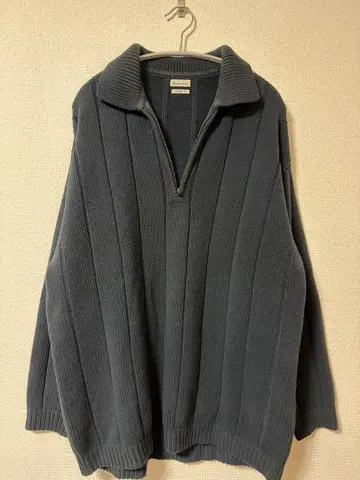 [ 스티븐 알란 ] 코튼 니트 하프 지퍼 루즈핏