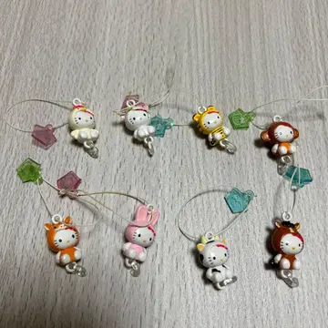 헬로키티 십이지신 코스튬 스트랩 8개 세트