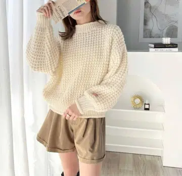 니트 [ JaVa 자바 콜라보 ] 돌려입기 최강! 보틀넥 숏 기장 니트