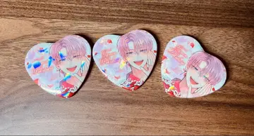 타몬군 지금 어느 쪽!? 홀로그램 하트 캔뱃지