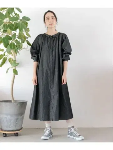 새상품 studio CLIP 싱글 거즈 W 프론트 원피스