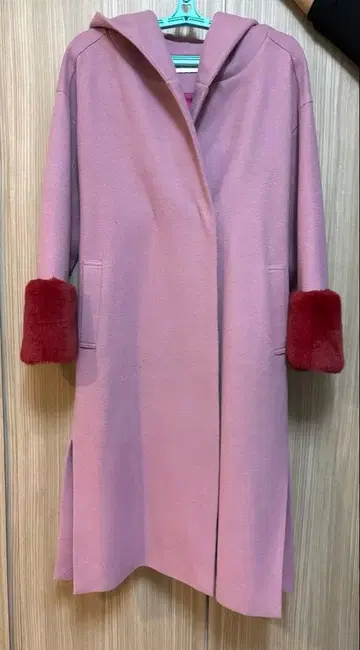 un-sophie 핑크 롱 코트