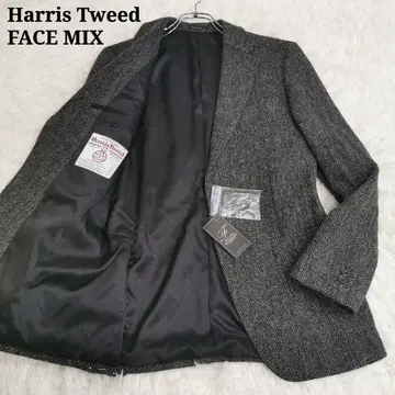 새상품 해리스 트위드 페이스 믹스 헤링본 테일러드 자켓 L