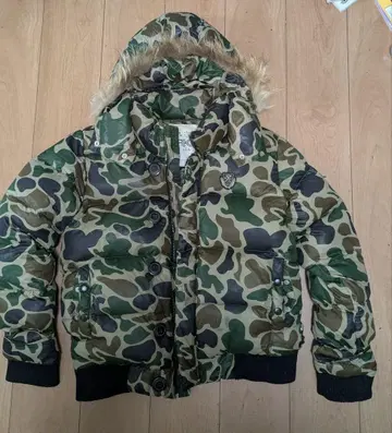 RUSS-K 퍼 다운 카모플라쥬 y2k 시크 스타일 야마시타 토모히사