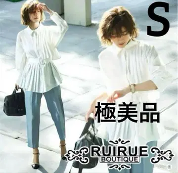 새상품급 RUIRUE BOUTIQUE 플리츠 롱 셔츠 & 팬츠 셋업 S