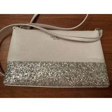 케이트 스페이드 그레이 실버 글리터 숄더백