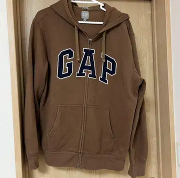 GAP 브라운 집업 후드티 L