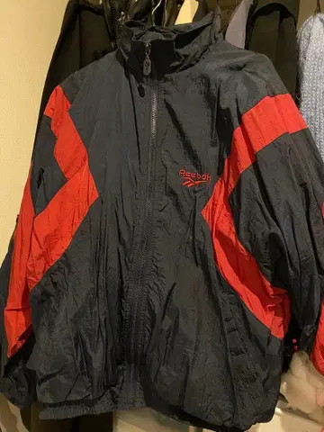 Reebok 나일론 자켓 네이비/레드