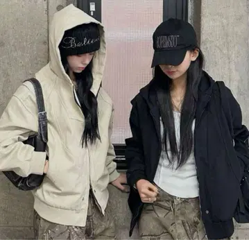 TRIFLE 더블 지퍼 워크 블루종