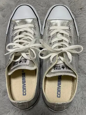 CONVERSE ALL STAR 실버 스니커즈