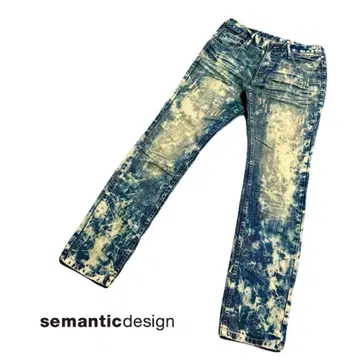 semantic design 스플래쉬 블리치 데님 팬츠