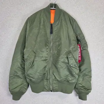레어 ALPHA INDUSTRIES MA-1 플라이트 자켓 카키