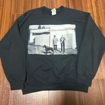 구제 의류 GILDAN 맨투맨 프린트 그래픽 트레이닝복 블랙 M