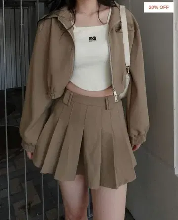 MENOT menot 플리츠 스커트 셋업