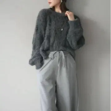 몰 x 페더 시스루 니트 풀오버 lumier 뤼미에 같은 형태 새상품