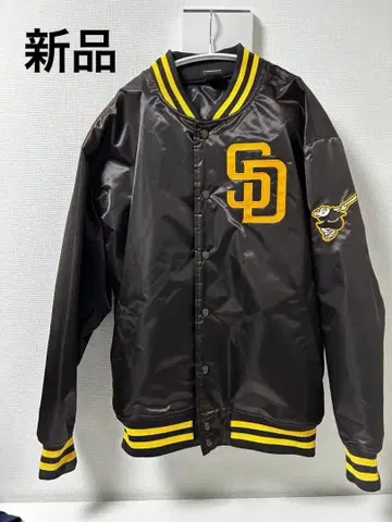 새상품 san diego padres SD 로고 자수 브라운 바시티 자켓