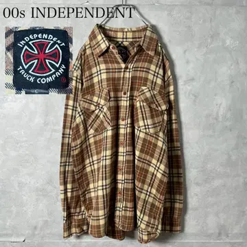 00s INDEPENDENT 체크 플란넬 셔츠 PM99