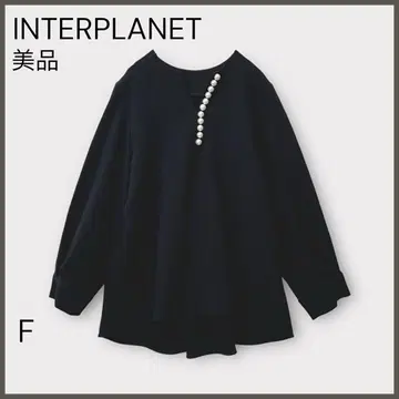 [인터플래닛] anana 펄 장식 키넥 블라우스/새상품급/블랙
